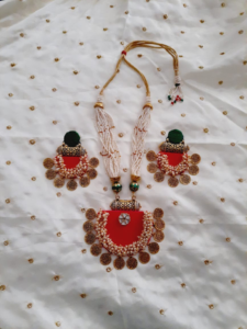 Kundan Work Red and Green