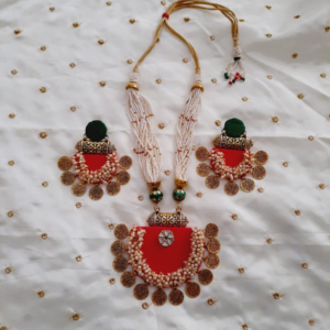 Kundan Work Red and Green